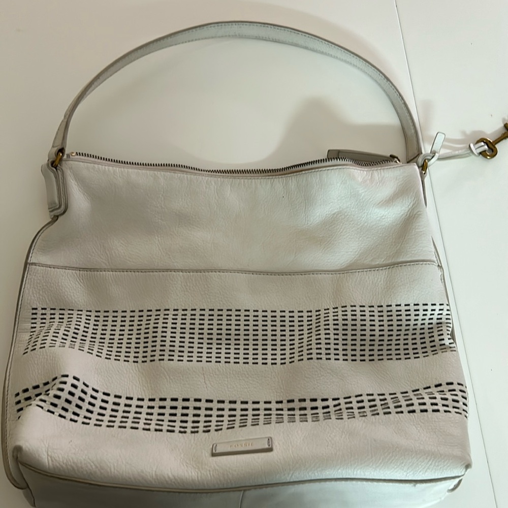 Leather Fossil hobo bag.